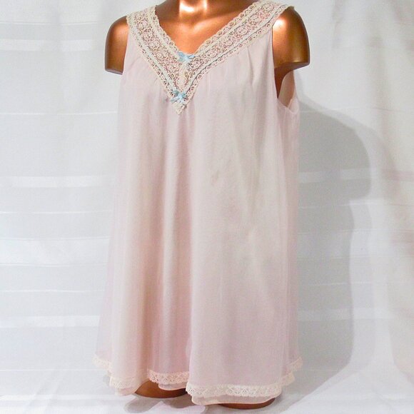 Vintage Vanity Fair Double Nylon Babydoll M/L - Picture 6 of 8